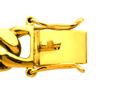 Bracelet identité maille Alternée 1/1 serrée 8 mm, 22 cm, Or jaune 18k - Image Standard - 3