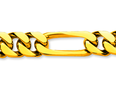 Bracelet maille Alternée 1/3 serrée 8 mm, 20,50 cm, Or jaune 18k - Image Standard - 2