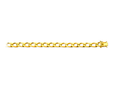 Bracelet maille Cheval serrée 6 mm, 20,5 cm, Or jaune 18k