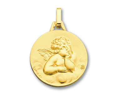 Médaille Ange de Raphaël, Or jaune 18k