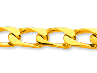 Bracelet identité maille Cheval serrée 6 mm, 20,5 cm, Or jaune 18k - Image Standard - 2