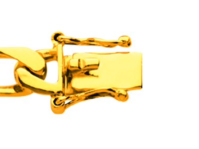 Bracelet identité maille Cheval serrée 6 mm, 20,5 cm, Or jaune 18k - Image Standard - 3