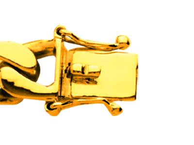 Bracelet identité maille Cheval serrée 8 mm, 21 cm, Or jaune 18k - Image Standard - 3