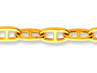 Bracelet maille Forçat Marine creuse 6,20 mm, 19 cm, Or jaune 18k - Image Standard - 2