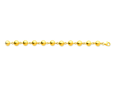 Bracelet Boules marseillais 7 mm, 19 cm, Or jaune 18k