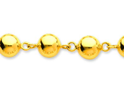 Bracelet Boules marseillais 7 mm, 19 cm, Or jaune 18k - Image Standard - 2