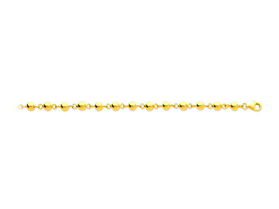 Bracelet Boules marseillais 5 mm, 18,5 cm, Or jaune 18k