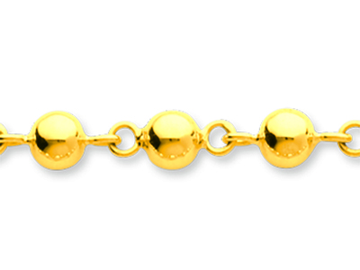 Bracelet Boules marseillais 5 mm, 18,5 cm, Or jaune 18k - Image Standard - 2