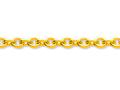 Chaîne maille Forçat ronde 2,50 mm, 45 cm, Or jaune 18k - Image Standard - 2