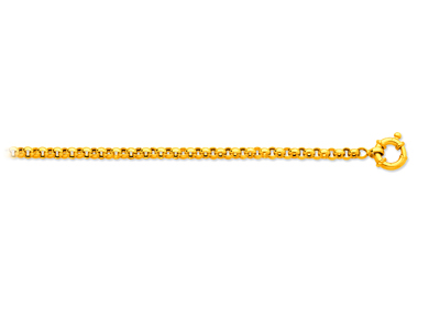 Bracelet maille Jaseron 4,20 mm, 19 cm, Or jaune 18k