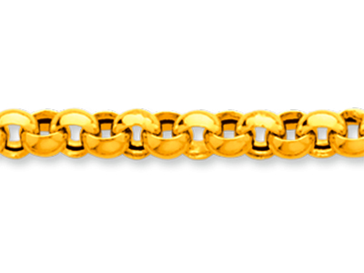 Bracelet maille Jaseron 4,20 mm, 19 cm, Or jaune 18k - Image Standard - 2
