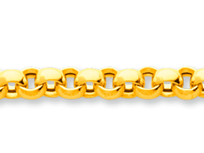 Bracelet maille Jaseron 4,80 mm, 19 cm, Or jaune 18k - Image Standard - 2