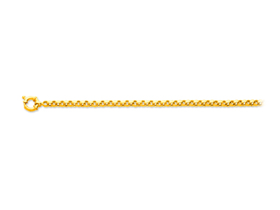 Chaîne maille Jaseron 4,80 mm, 45 cm, Or jaune 18k