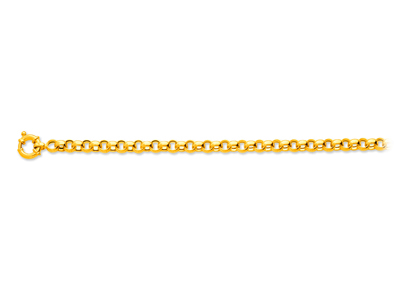 Bracelet maille Jaseron 6 mm, 19 cm, Or jaune 18k - Image Standard - 1