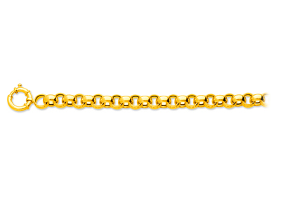 Bracelet maille Jaseron 9,8 mm, 20,5 cm, Or jaune 18k