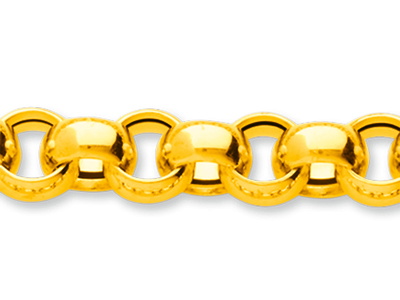 Bracelet maille Jaseron 9,80 mm, 20,5 cm, Or jaune 18k - Image Standard - 2
