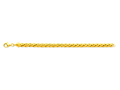 Bracelet maille Palmier creuse 5 mm, 19 cm, Or jaune 18k