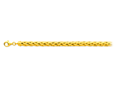 Bracelet maille Palmier creuse 7 mm, 20 cm, Or jaune 18k
