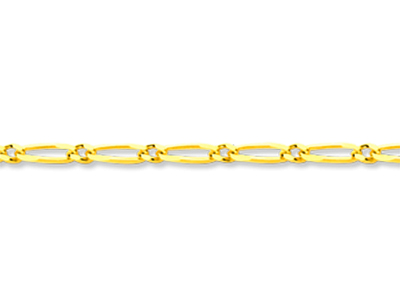 Chaîne maille alternée 1/1, 1,50 mm, 45 cm, Or jaune 18k - Image Standard - 2