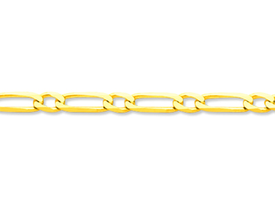 Bracelet maille alternée 1/1 ultra plate 3 mm, 18 cm, Or jaune 18k - Image Standard - 2