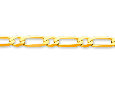 Bracelet maille Alternée 1/1 ultra plate 4,70 mm, 19 cm, Or jaune 18k - Image Standard - 2
