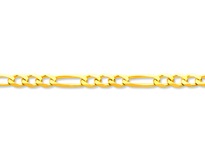 Bracelet maille Alternée 1/3 ultra plate 3 mm, 19 cm, Or jaune 18k - Image Standard - 2