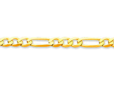Bracelet maille Alternée 1/3 ultra plate 4,80 mm, 21 cm, Or jaune 18k - Image Standard - 2