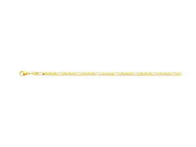 Chaîne maille Marine Alternée 13, 2,80 mm, 45 cm, Or jaune 18k