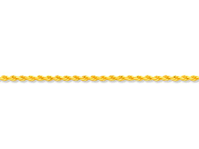 Chaîne maille Corde massive 1,30 mm, 40 cm, Or jaune 18k - Image Standard - 2