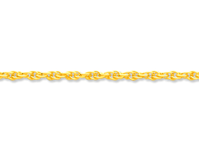 Chaîne maille Corde massive 1,50 mm, 45 cm, Or jaune 18k - Image Standard - 2