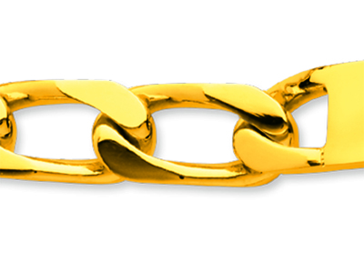 Bracelet identité maille Cheval serrée 9 mm, 21 cm, Or jaune 18k - Image Standard - 2