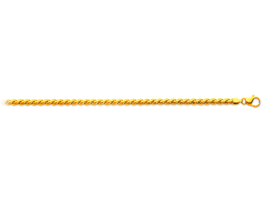 Bracelet maille Palmier plate 3,6 mm, 18 cm, Or jaune 18k
