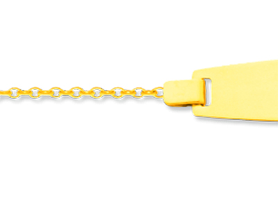 Identité bébé maille Forçat ronde, 14 cm, Or jaune 18k - Image Standard - 2