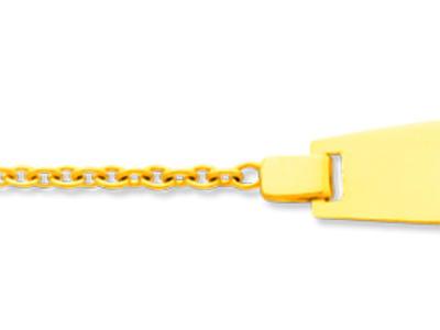 Identité bébé maille Forçat ronde, 14 cm, Or jaune 18k - Image Standard - 2