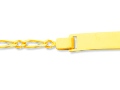 Identité bébé maille Alternée 1/1, 14 cm, Or jaune 18k - Image Standard - 2