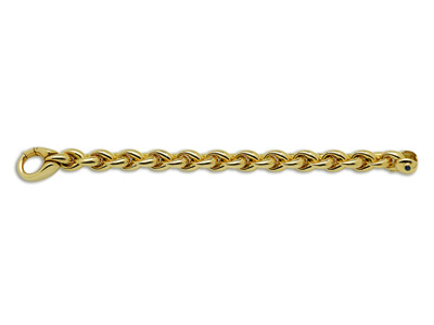 Bracelet mailles Coques 11 mm, 20 cm, Or jaune 18k. réf. 2224