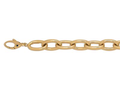 Bracelet Anneaux allongés 12,50 mm, 21 cm, Or jaune 18k - Image Standard - 2