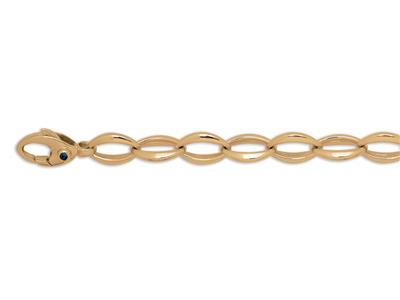 Bracelet Mailles Ovales 8,50 mm, 19 cm, Or jaune 18k