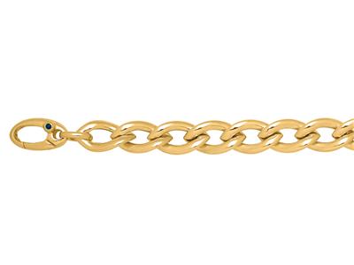 Bracelet mailles Vrillées 9,5 mm, 19 cm, Or jaune 18k