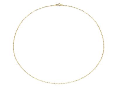 Chaîne maille Forçat Marine creuse 1,70  mm, 45 cm, Or jaune 18k - Image Standard - 2