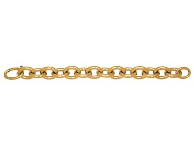 Bracelet forçat rond tube 6 x 16 mm, 20 cm, Or jaune 18k