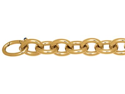 Bracelet forçat rond tube 6 x 16 mm, 20 cm, Or jaune 18k - Image Standard - 2