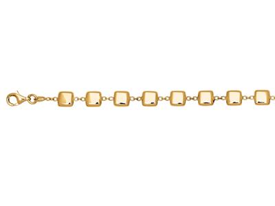 Bracelets Petits cubes 6 mm, 16,5+1,5 cm, Or jaune 18k - Image Standard - 2