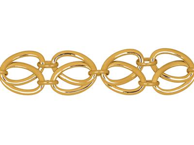 Bracelet multi anneaux volume 18 mm, 18+1 cm, Or jaune - Image Standard - 2