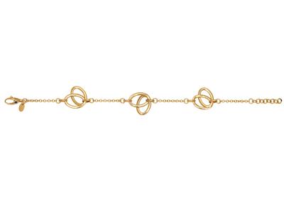 Bracelet motifs Feuilles 16 mm sur chaîne, 172 cm, Or jaune 18k