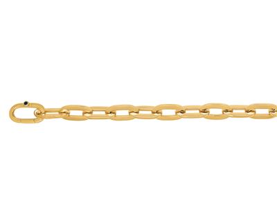 Bracelet Anneaux allongés creux 8 mm, 19 cm, Or jaune 18k - Image Standard - 2