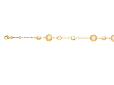 Bracelet Pastilles aléatroires, 16,50-18 cm, Or jaune 18k - Image Standard - 2