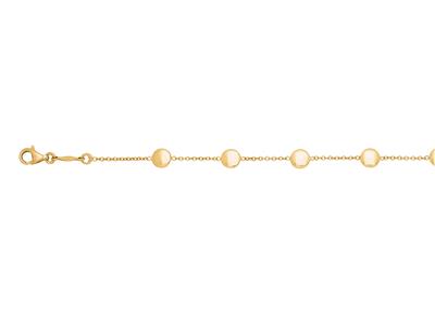 Bracelet Pastilles linéaires, 16,50-18 cm, Or jaune 18k - Image Standard - 2