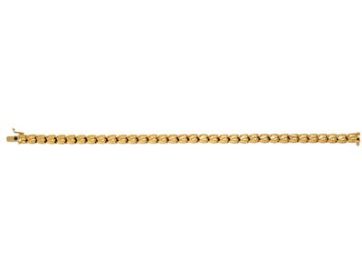 Bracelet Tulipe 5 mm, 18,5 cm, Or jaune 18k