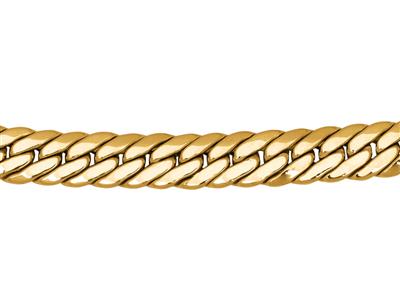 Collier maille anglaise droit 6,5 mm, 45 cm, Or jaune 18k - Image Standard - 2